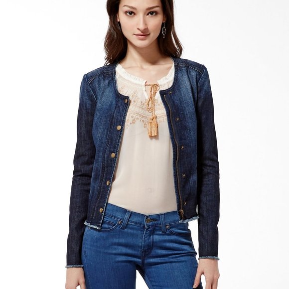 LUCKY BRAND Adamson Moto Jean Jacket - Small - Picture 2 of 7